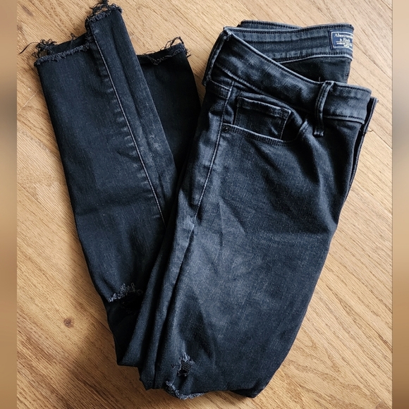 Abercrombie & Fitch Harper low rise frayed ankle jean size 28 - Picture 5 of 12
